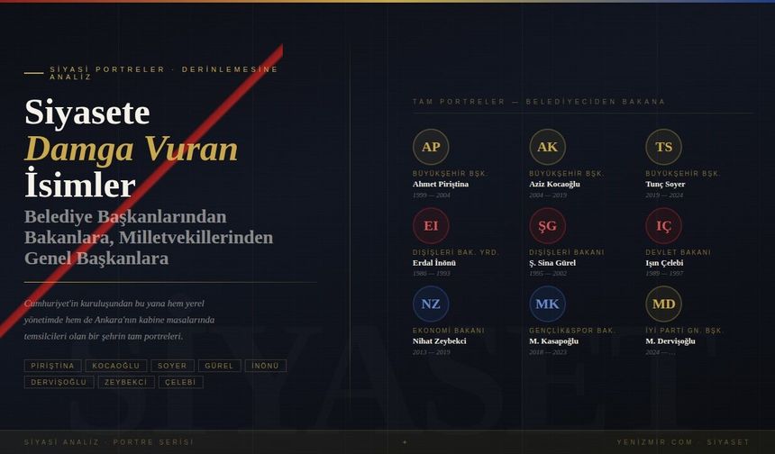 İzmir Siyasetine Damga Vuran İsimler: Belediye Başkanlarından Bakanlara, Milletvekillerinden Genel Başkanlara Tam Portre