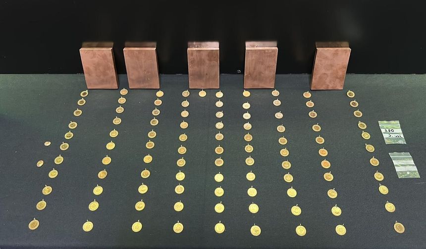 Denizli'de sahte altın operasyonu: Yüzlerce çeyrek ele geçirildi!