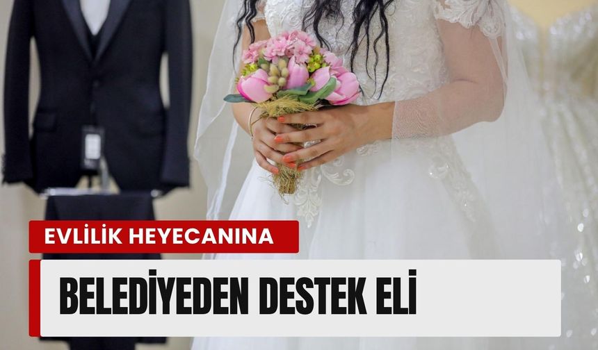 Düğün hazırlığı yapan çiftlere Bayraklı’dan anlamlı destek