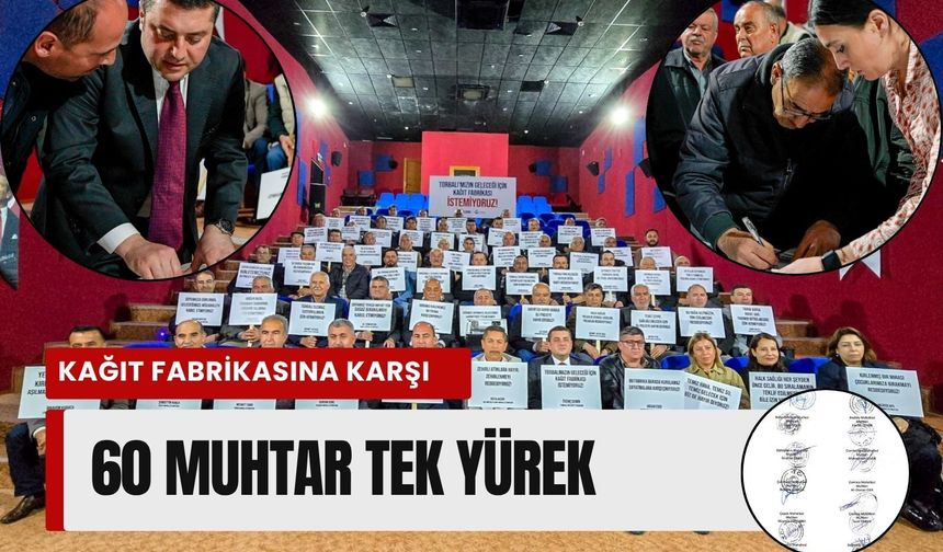 Torbalı’da Fabrika Projesine karşı muhtarlardan ortak imza