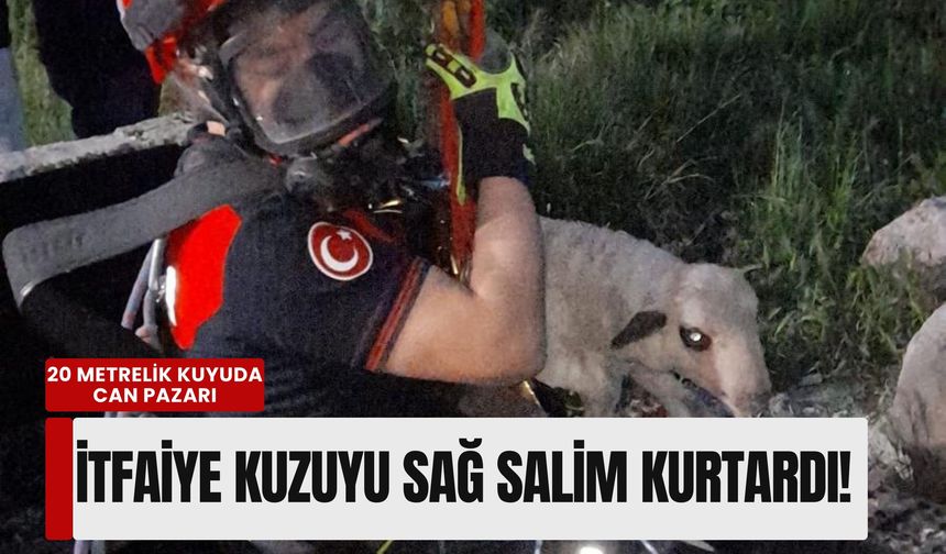 20 metrelik kuyuda can pazarı: İtfaiye ekipleri kuzuyu sağ salim kurtardı!