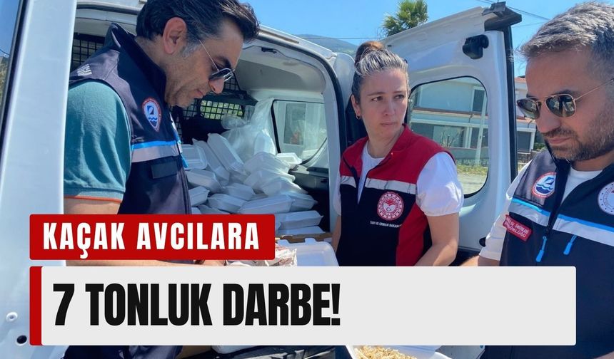 İzmir’de dev operasyon: Kaçak avcılara 7 tonluk darbe!