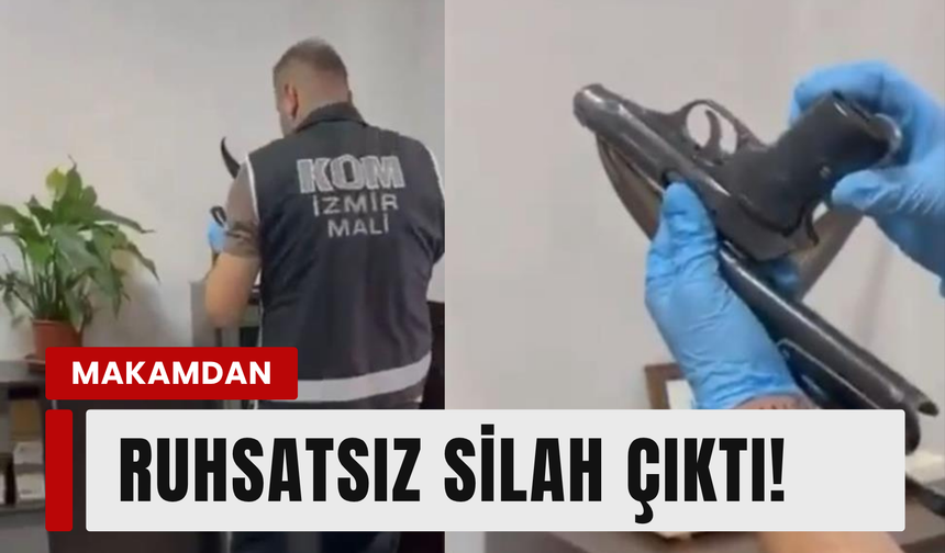 İzmir'de 3. dalga operasyon: Makamdan ruhsatsız silah çıktı!