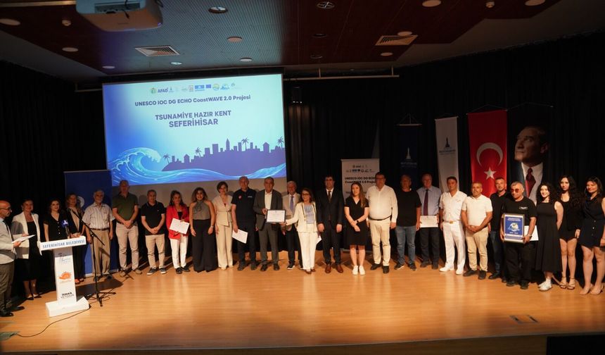 Seferihisar’a UNESCO’dan ‘Tsunami Hazır Kent’ sertifikası