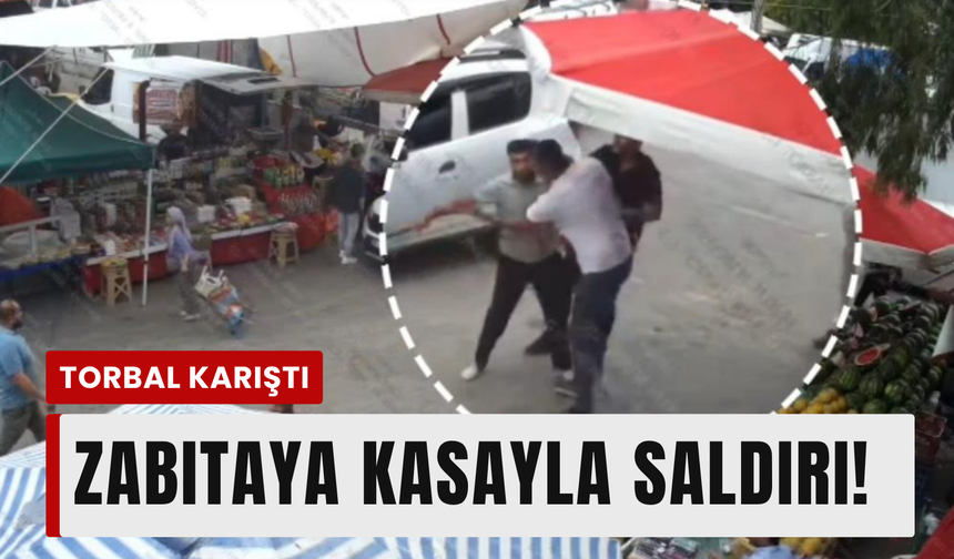 İzmir'de pazarda arbede: Zabıta ekiplerine bıçaklı ve kasalı saldırı!