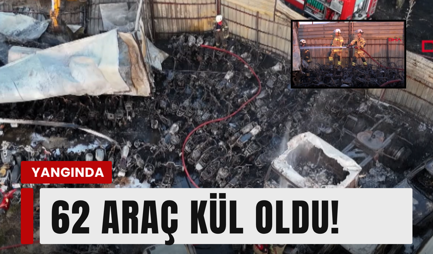 İzmir’de korkutan yangın: 62 araç kül oldu!