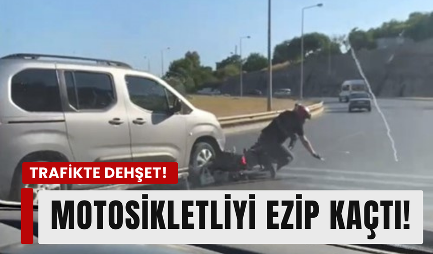 Konak'ta pes dedirten olay! Motosikletliyi takip edip kasten çarptı!