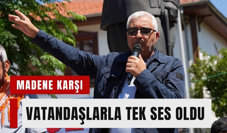 Başkan Türkmen maden aramasına karşı vatandaşlarla omuz omuza