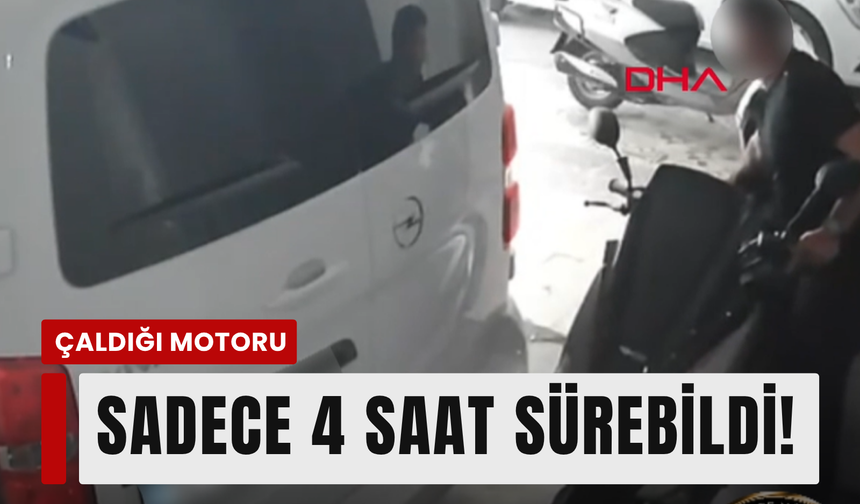 Karşıyaka'da çaldığı motosikletle 4 saat sonra yakalandı!