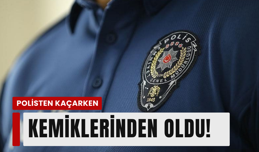 Konak'ta polisten kaçarken kemiklerinden oldu!