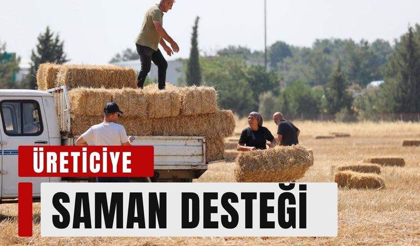 Buca Belediyesi'nden üreticiye saman desteği