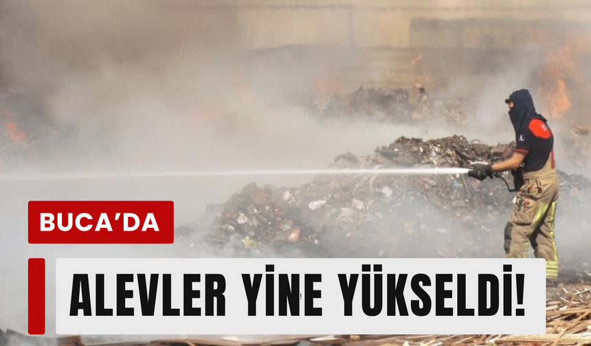 Buca’da çöplükte yangın alarmı!