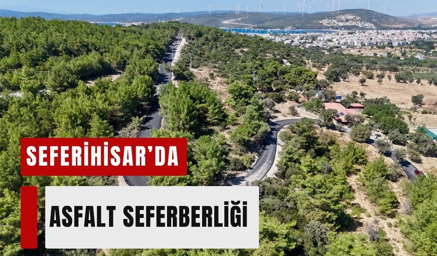 Seferihisar’da üstyapı çalışmaları Teos Caddesi’ne uzandı