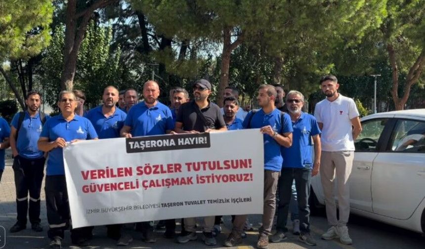 Taşeron işçilerden Büyükşehir’e tepki!