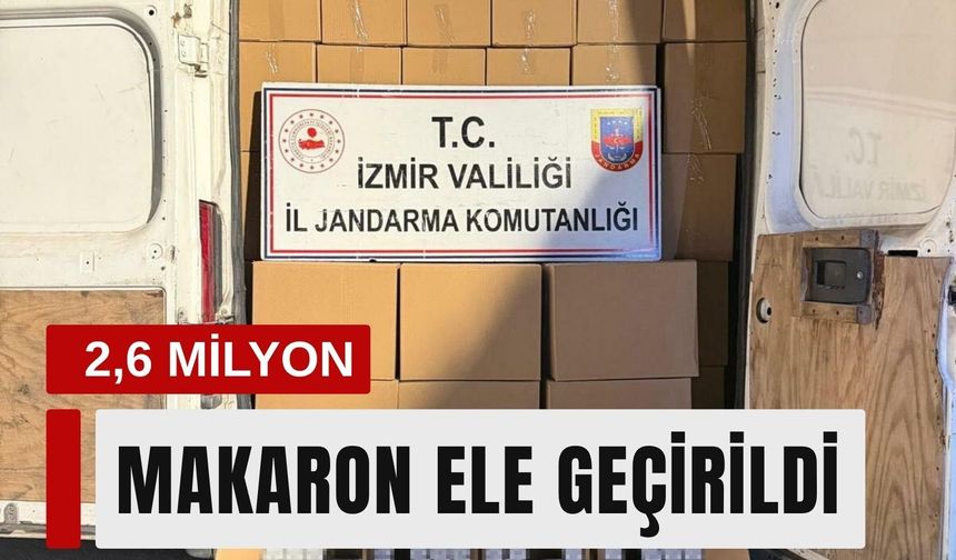 Bornova’da minibüsten 2,6 milyon bandrolsüz makaron çıktı