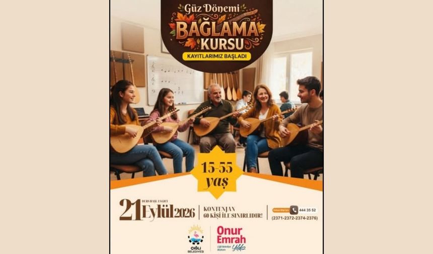 Çiğli’de güz dönemi bağlama kursu kayıtları başladı