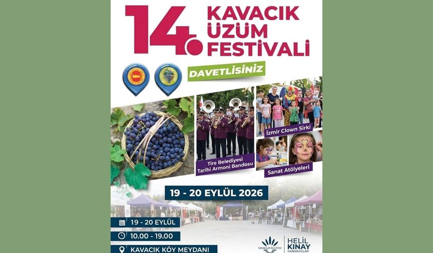 Karabağlar’da 14. Kavacık Üzüm Festivali heyecanı başlıyor