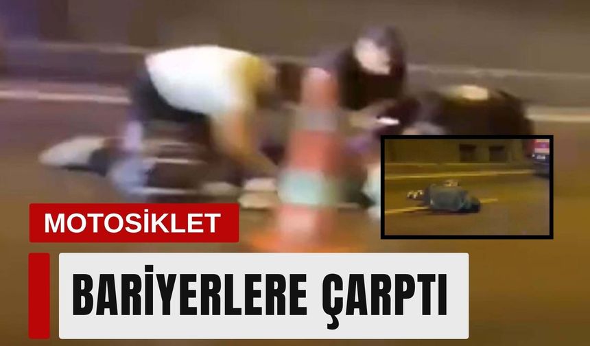 İzmir'de motosiklet bariyerlere çarptı: 1 ölü, 1 yaralı