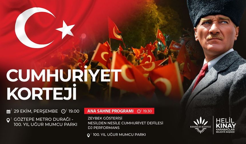 Karabağlar’da Cumhuriyet coşkusu dört gün sürecek