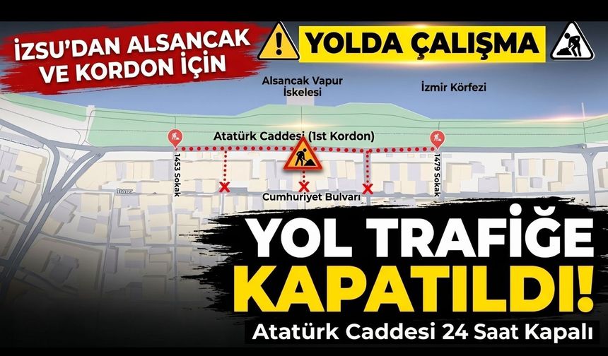 İzmir Konak’ta Atatürk Caddesi’nin bir bölümü trafiğe kapatıldı