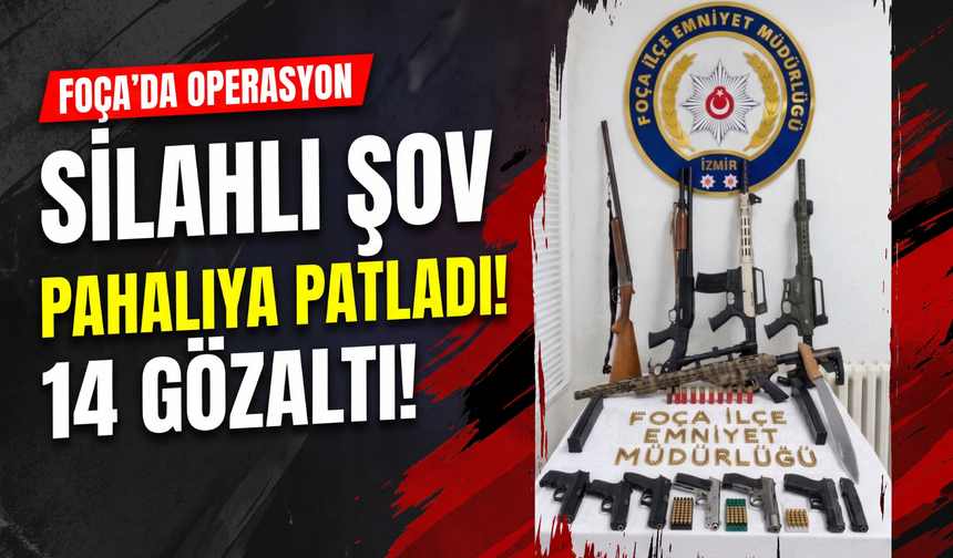 Foça’da düğün magandalarına operasyon: Cephanelik ele geçirildi!