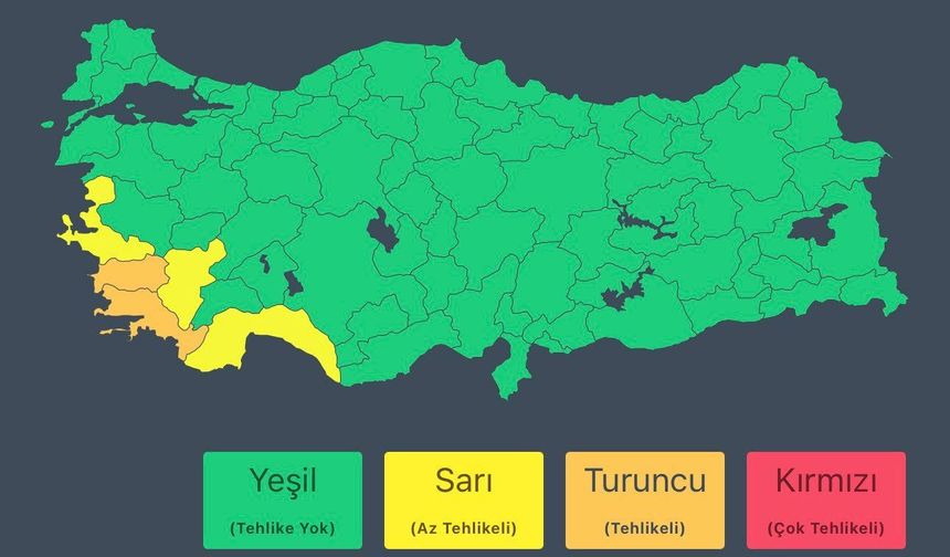 İçişleri Bakanlığından 5 il için sağanak uyarısı