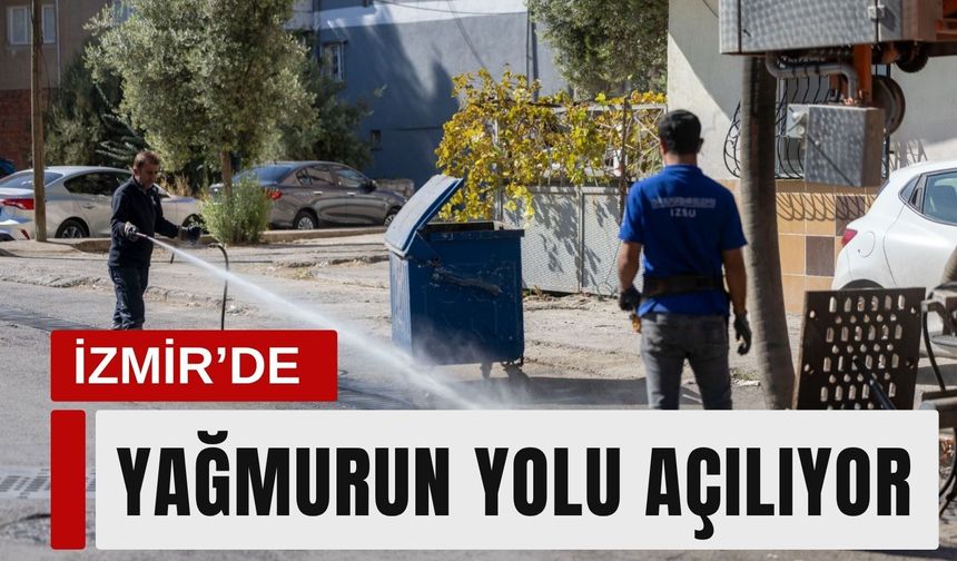 İzmir’de yağmur öncesi temizlik