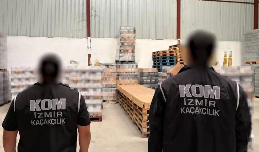 İzmir'de rekor kaçak içki operasyonu
