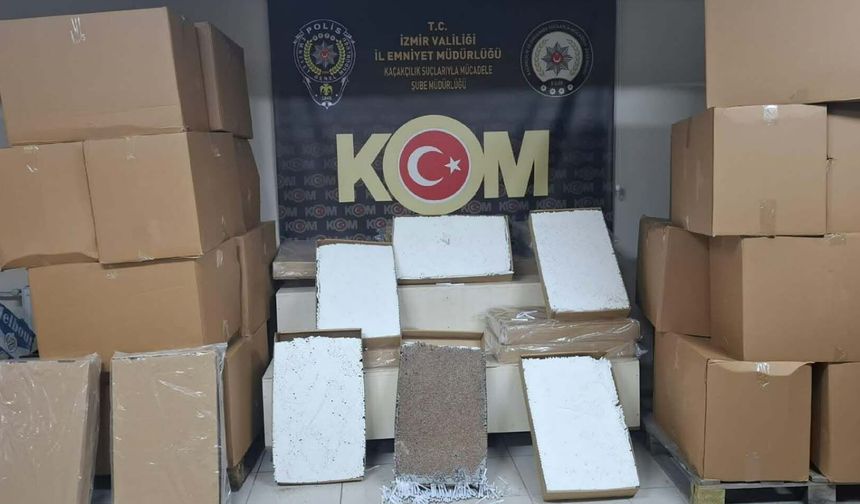 İzmir’de milyonluk makaron operasyonu