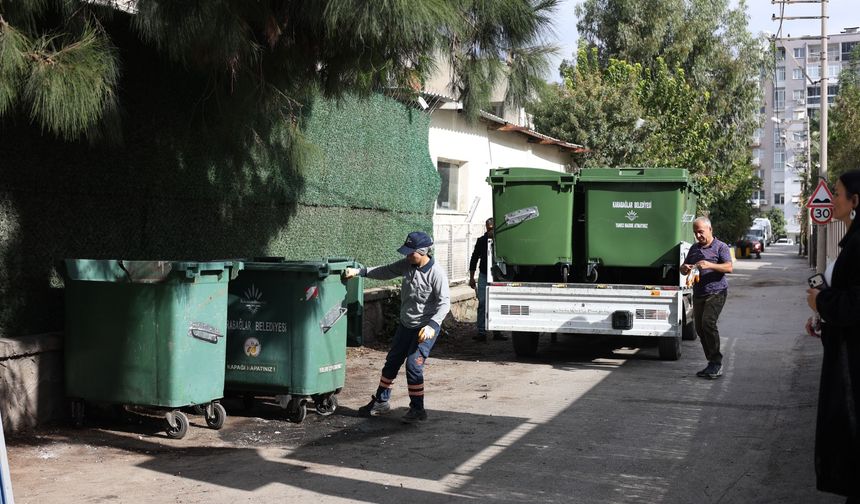 Karabağlar’da temizlik seferberliği: 891 yeni konteyner