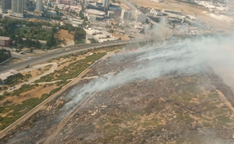 Bornova'da orman yangını! Müdahale devam ediyor