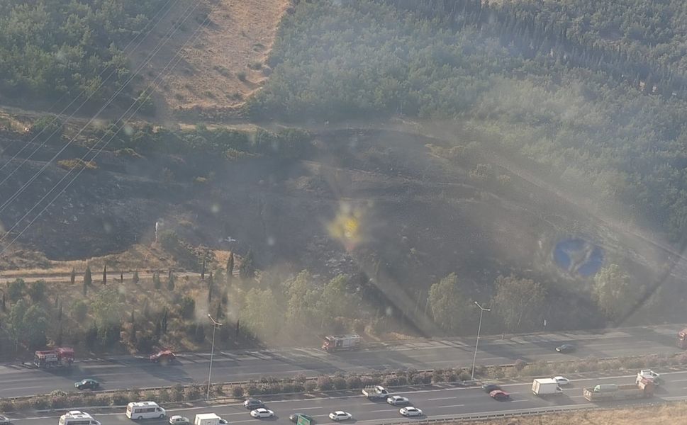 İzmir'de çevre yolunda çıkan tır yangını ormana sıçradı!