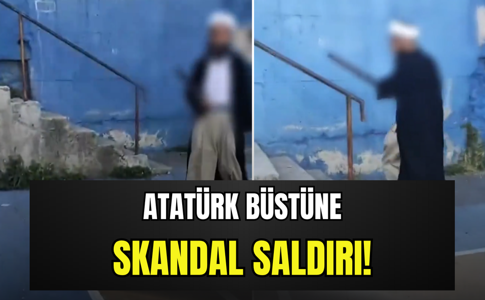 İzmit'te Atatürk büstüne skandal saldırı!