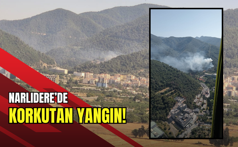 Narlıdere'de korkutan orman yangını! Müdahale sürüyor