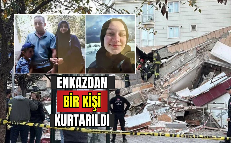 Gebze’de çöken 7 katlı binadan mucize! Bir kişi sağ olarak çıkarıldı