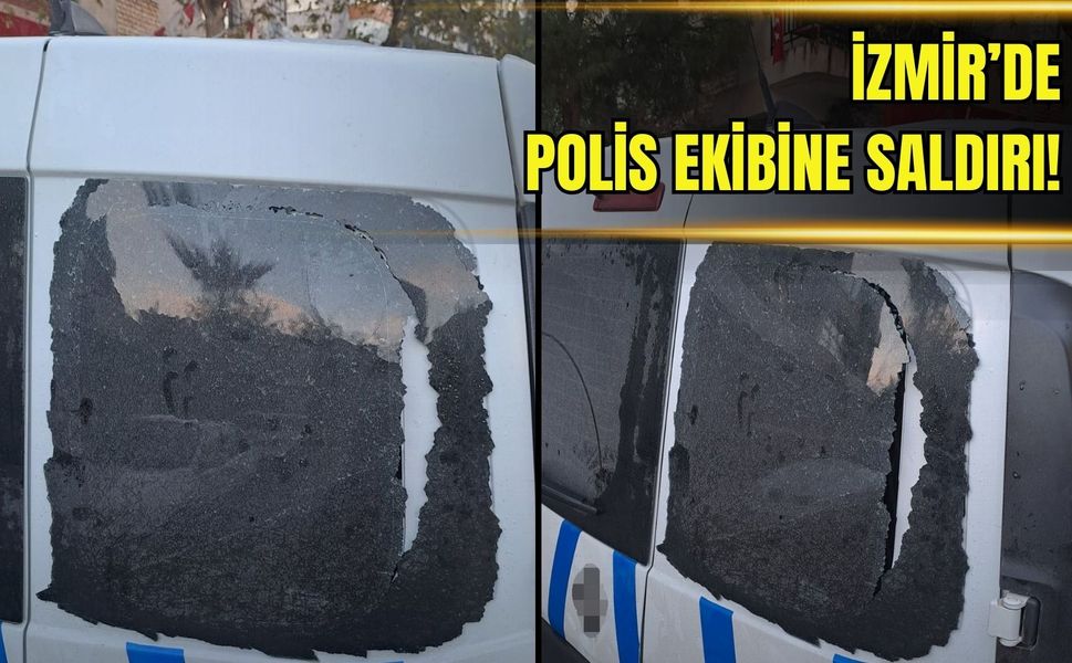 İzmir’de polis ekibine saldırı! Ekip otosuna tekme attı, camı kırdı
