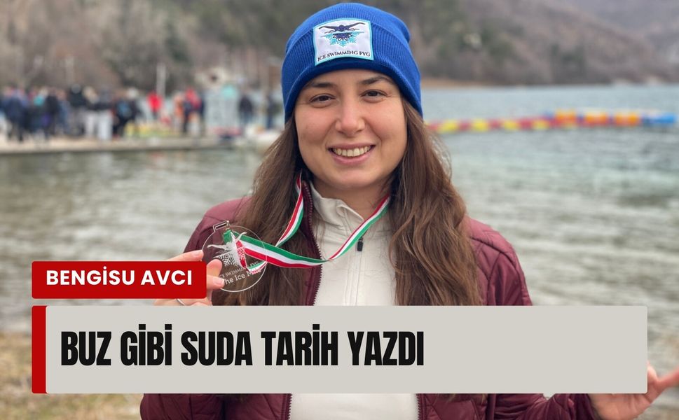 Bengisu Avcı buz gibi suda tarih yazdı
