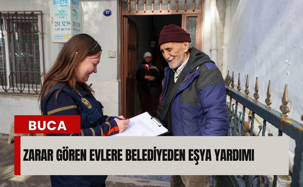 Sel sonrası zarar gören evlere belediyeden eşya yardımı