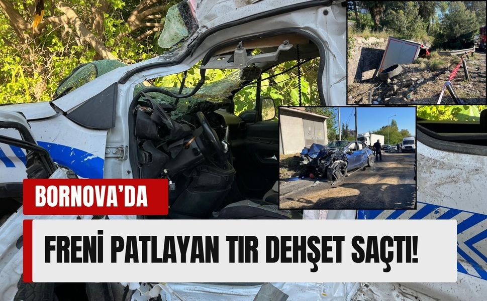 Bornova’da tır kazası: 1 polis dahil 3 kişi hayatını kaybetti
