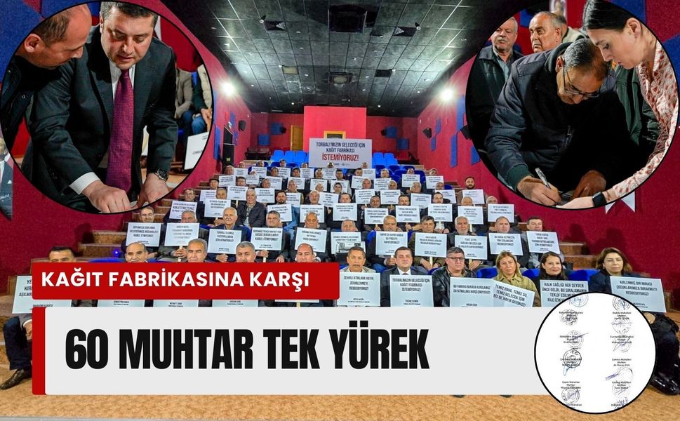 Torbalı’da Fabrika Projesine karşı muhtarlardan ortak imza