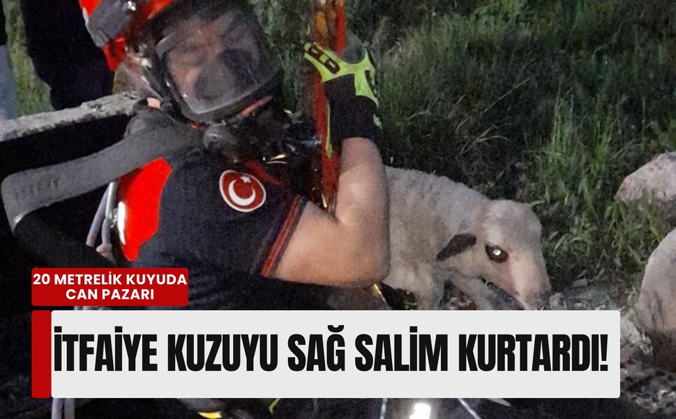 20 metrelik kuyuda can pazarı: İtfaiye ekipleri kuzuyu sağ salim kurtardı!