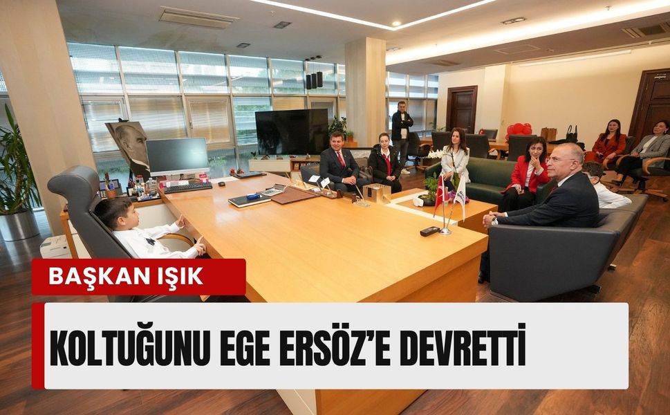 Gaziemir’de Başkan Işık koltuğunu Ege Ersöz’e devretti