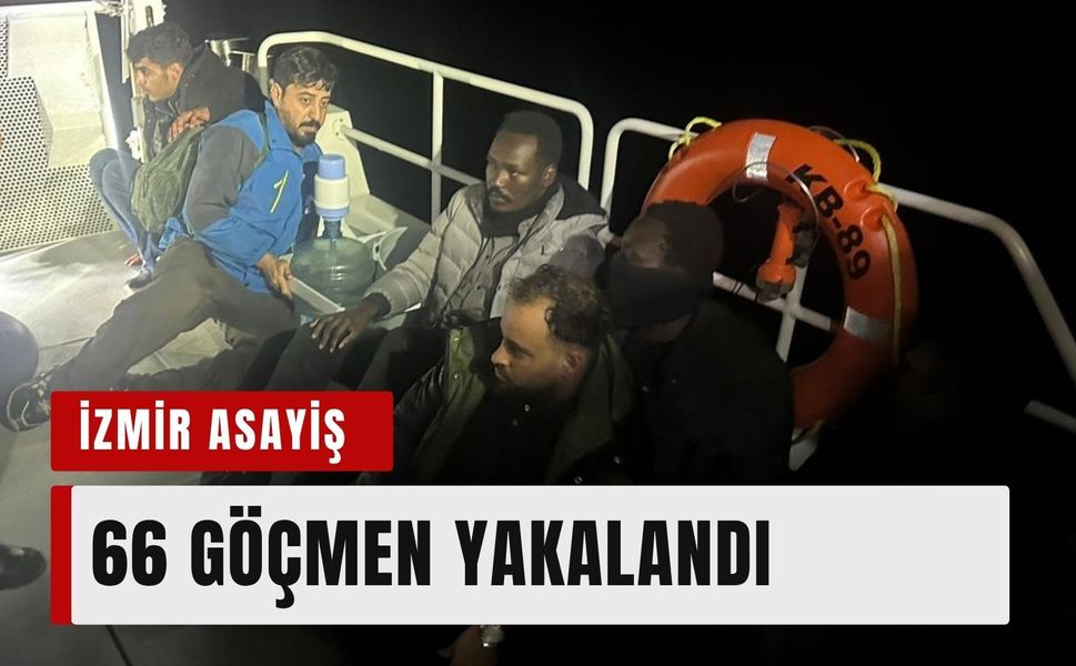 İzmir açıklarında iki ayrı operasyon: 66 göçmen yakalandı