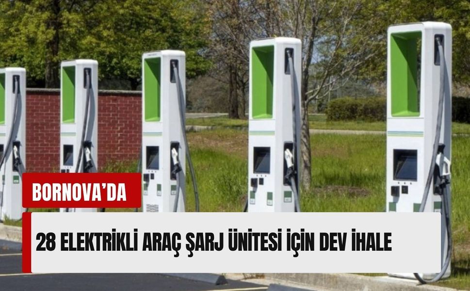 Bornova’da 28 elektrikli araç şarj ünitesi için dev ihale: 5 yıllık kiralama başlıyor