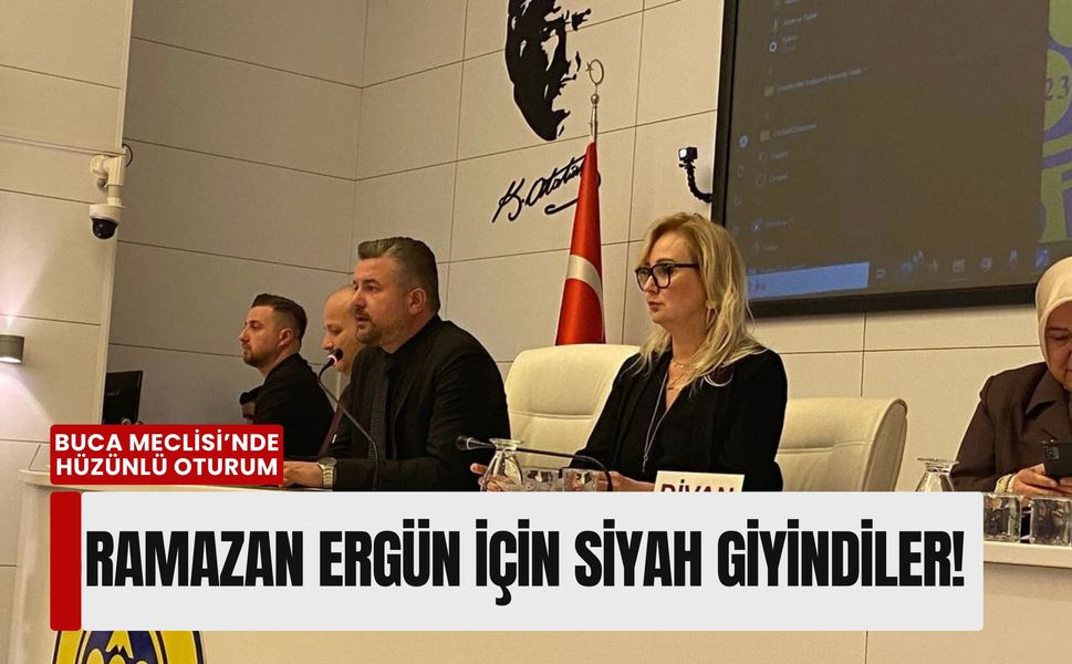 Buca Belediyesi’nde hüzünlü oturum: Park ve Bahçeler Müdürü Ergün için siyah giyindiler!
