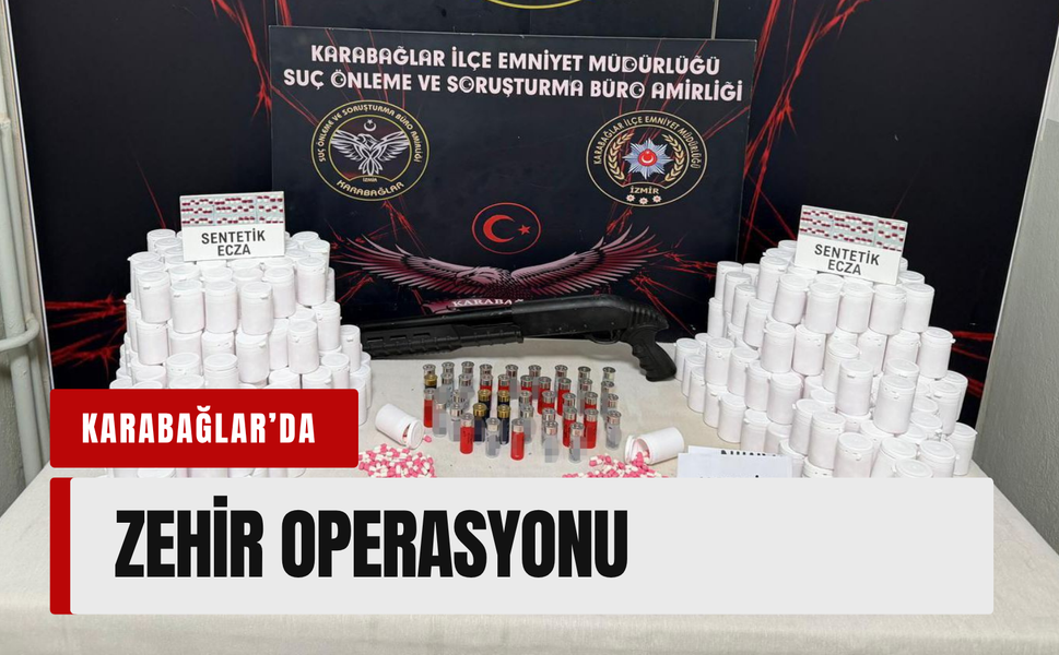 Karabağlar’da zehir operasyonu: 24 bin 30 hap ele geçirildi