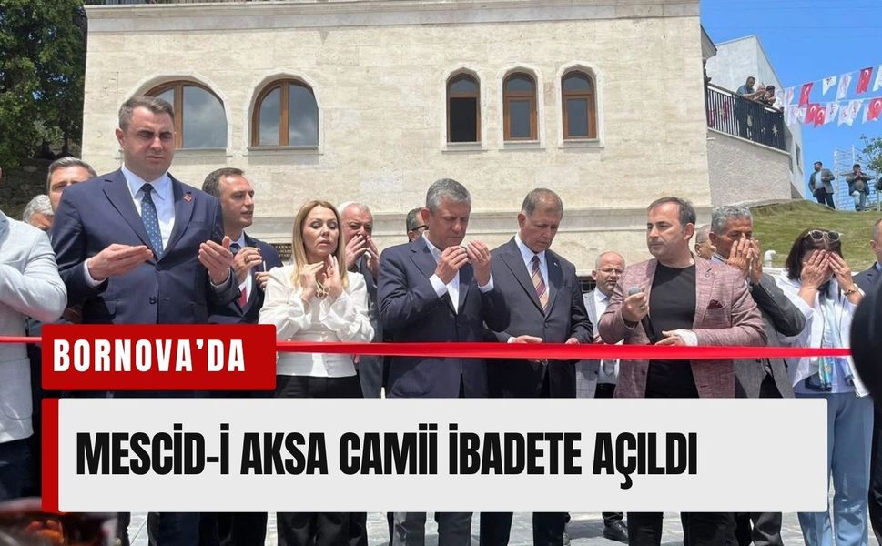 Bornova’da Mescid-i Aksa Camii törenle ibadete açıldı