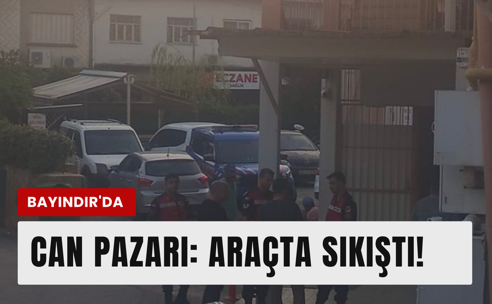 Bayındır'da feci kaza! Araçta sıkıştı!