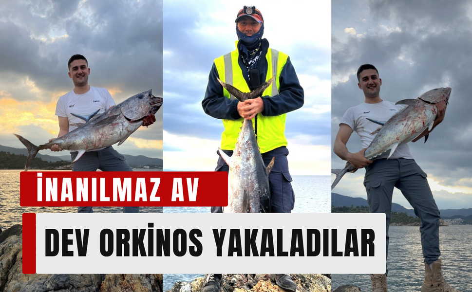 İzmir kıyılarında dev orkinos avı