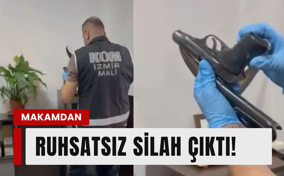 İzmir'de 3. dalga operasyon: Makamdan ruhsatsız silah çıktı!